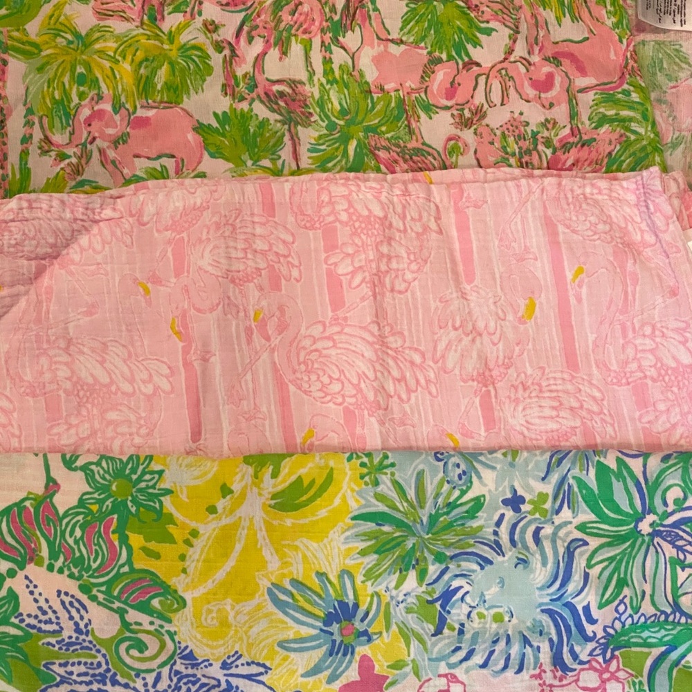 3 pk Lilly Pulitzer for Pottery Barn swaddles